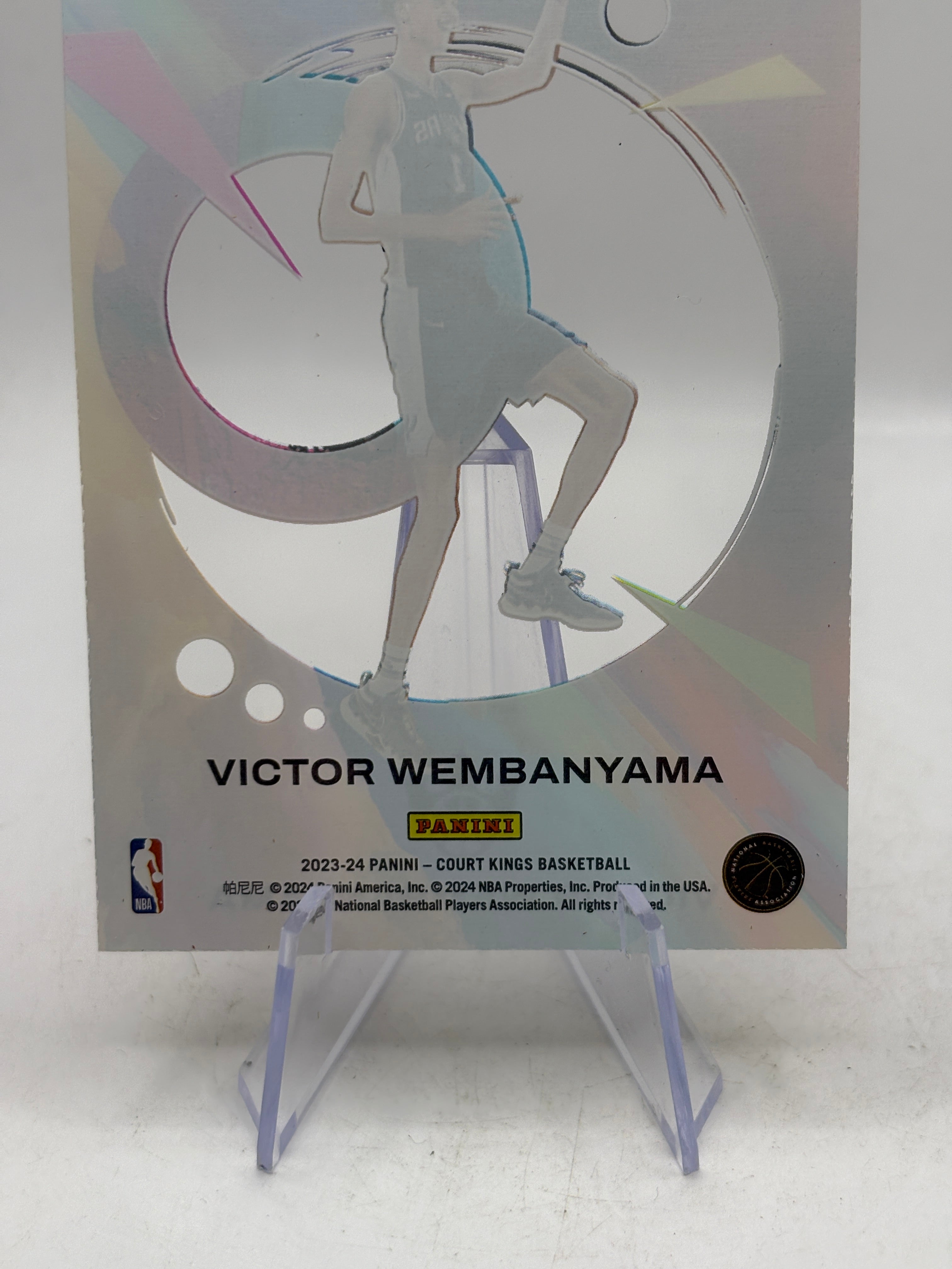 2023-24 Panini Court Kings Acetate Victor Wembanyama Rookie RC #4 SA Spurs, photo 4